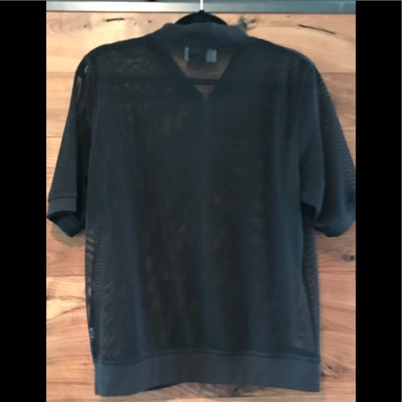 Mesh zipper top/jacket/coverup - Picture 2 of 4